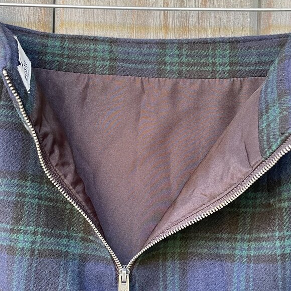 Hollister Plaid Ultra Hi Rise Mini Skirt A-line Lined Preppy Blue Green Y2K M - Picture 9 of 15